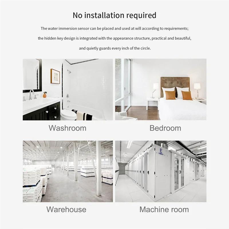 AB45 Tuya น้ํารั่วเซนเซอร์เครื่องตรวจจับ WiFi น้ําท่วมน้ํารั่ว Sensor Home Protection ALARM System Smart Life APP Control