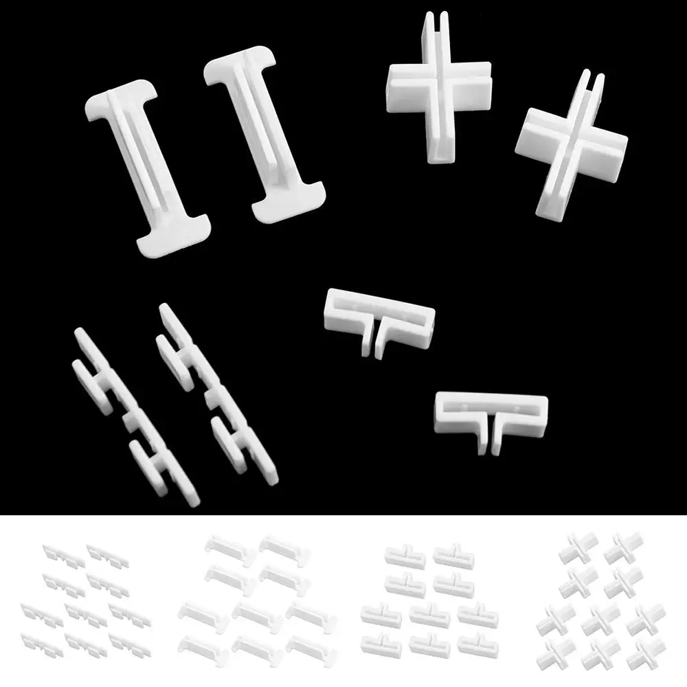 10PCS T/Cross/Three-way Type Cross Buckle Fixing Clip White Plastic Partition Extension Buckle Drawer Partition Accessories