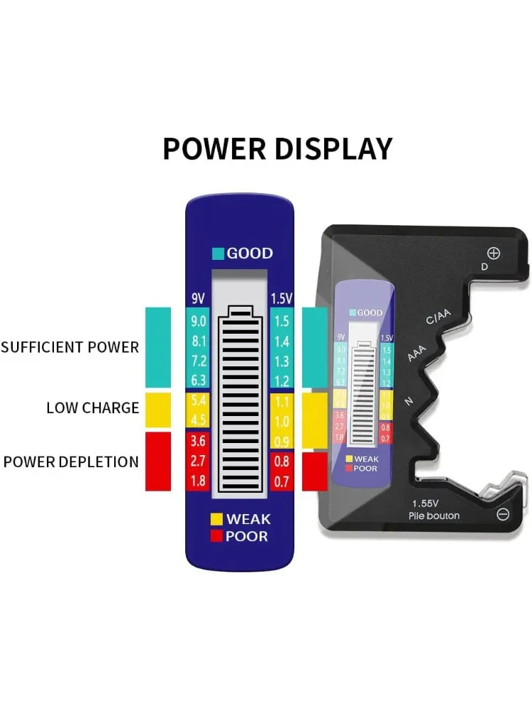 BT-886 portátil Bateria Capacidade Indicador, Lítio Nível Tester Bateria, Display Digital, Bateria