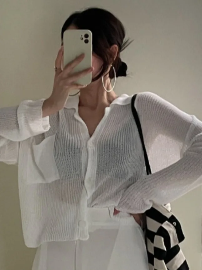 Chic Sommer Neue Sle Dünne Lange Sve Gestrickte Pullover frauen Lose Faul Offene Strickjacke Retro Kragen Pendeln Sle Herbst winter