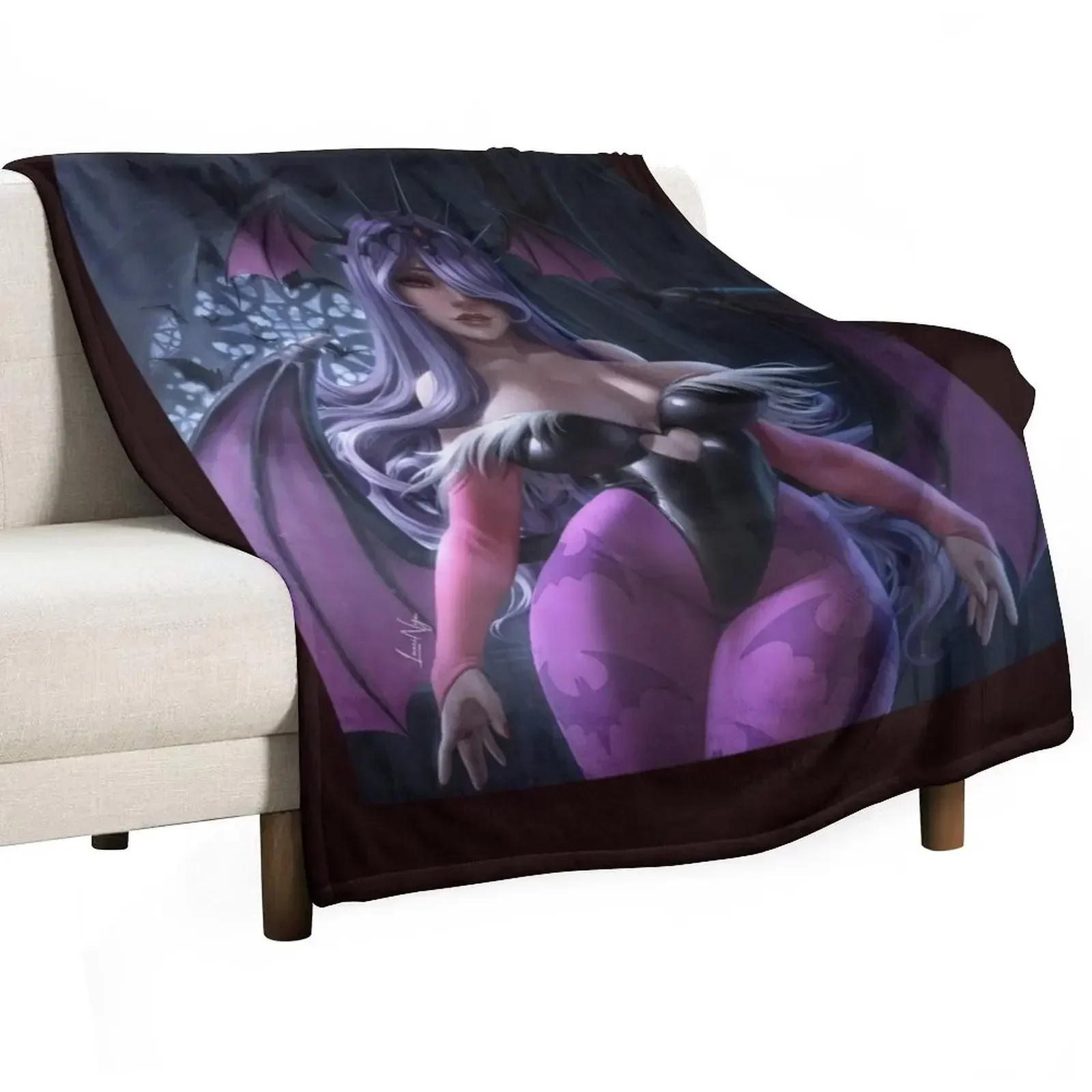 Morrigan Aensland Throw Blanket valentine gift ideas Weighted Polar Blankets