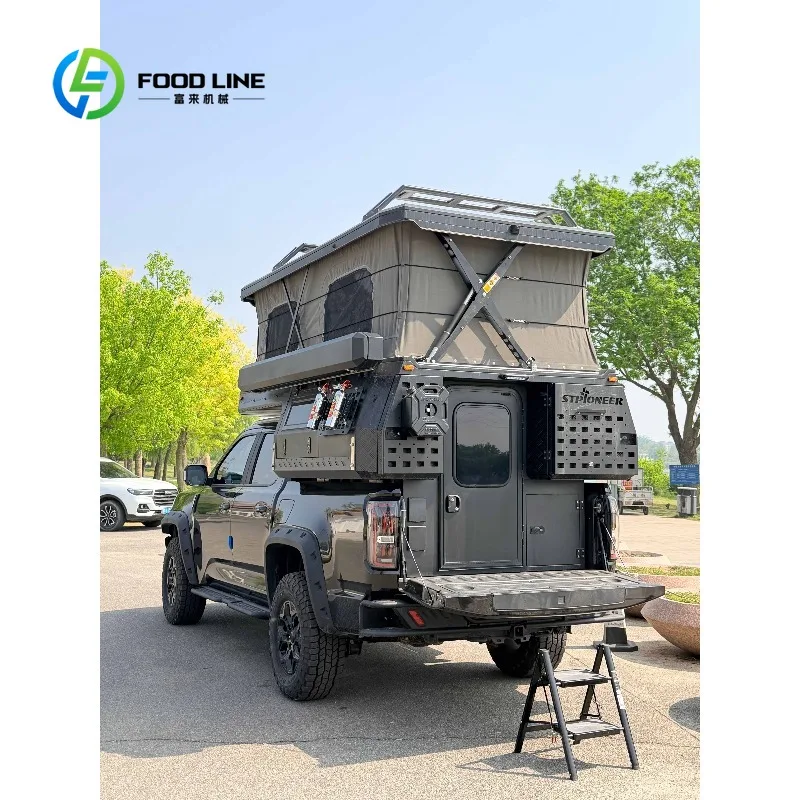 Customized Smart Truck Camper Shell With LED Lighting And USB Ports For Night Camping Bulk Price Discount Applied