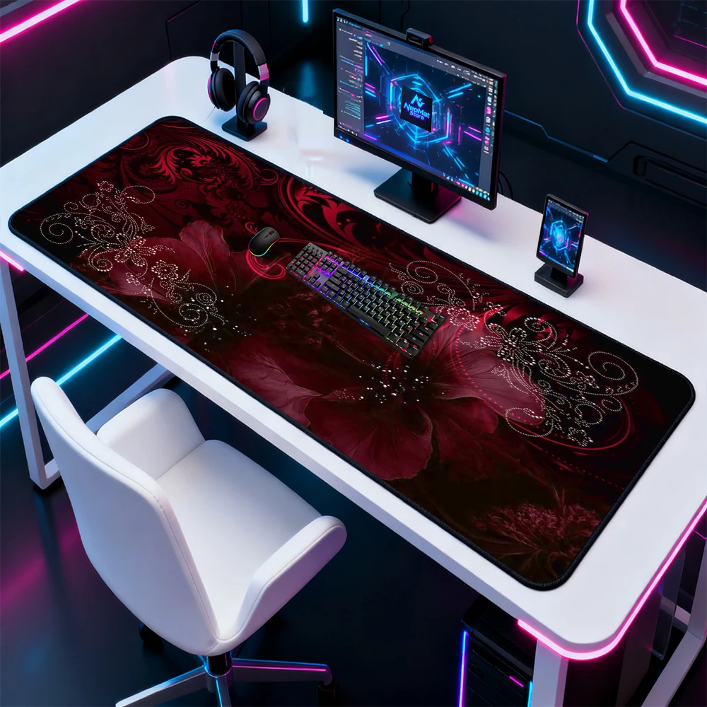 Alas Meja Bunga Gothic, Alas G - Desk Setup Red ulasan dan harga