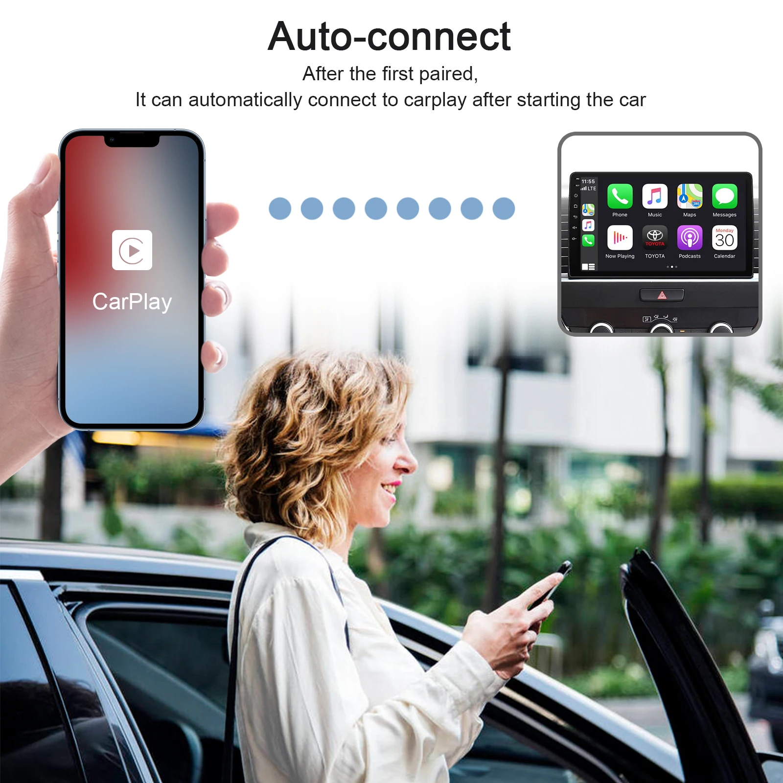 Wireless CarPlay Adapter/Dongle iPhone Wired to Wirelss Carplay Converter For OEM Factory Wired CarPlay Car