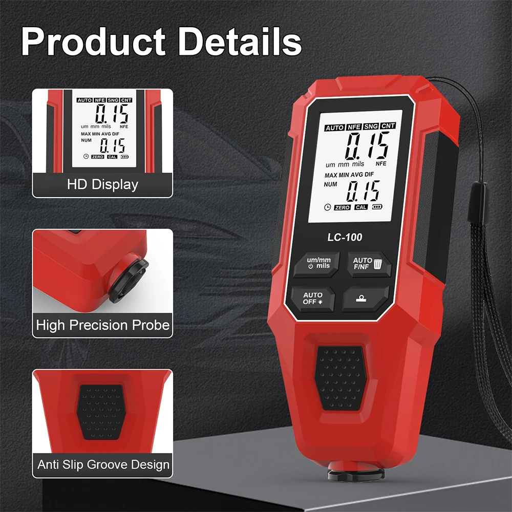 0-2000µm Beschichtungsdickenme – Paint Thickness Gauge Bewertung und Preis