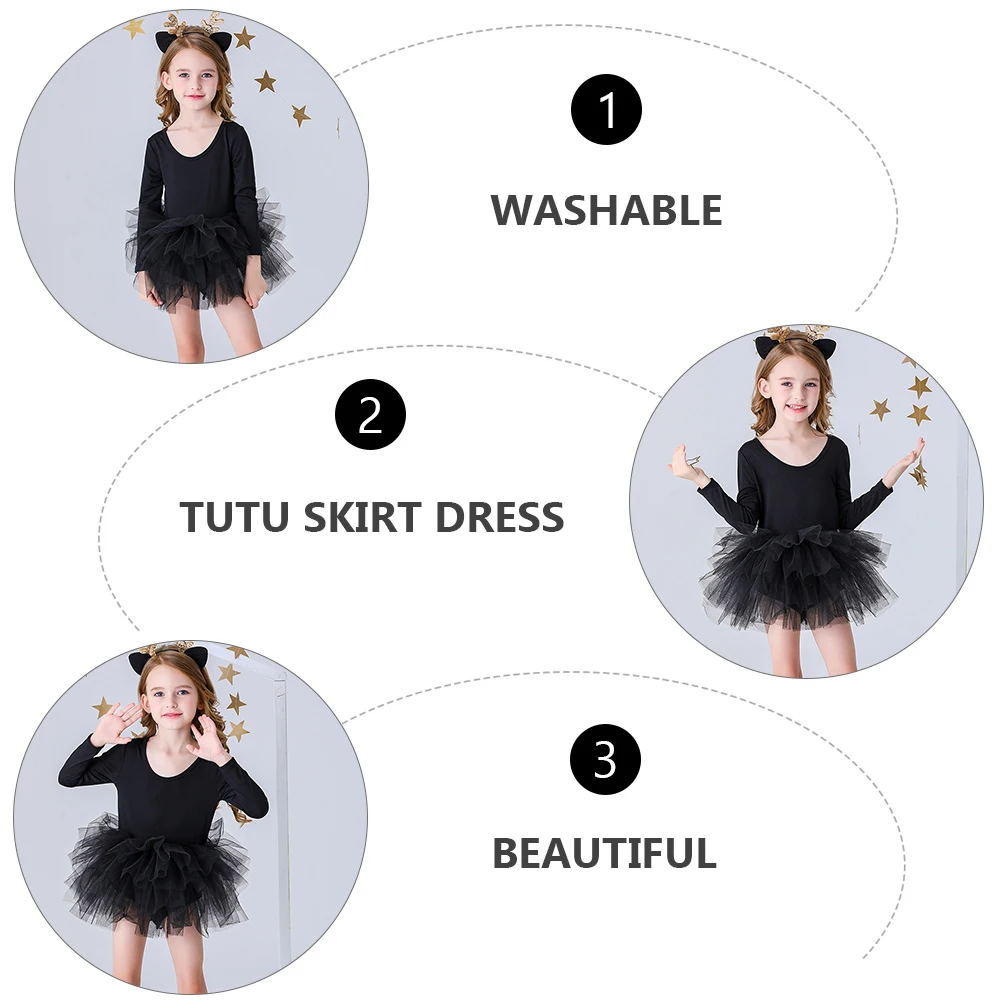 

Tutu Skirt Dress for Girls Multi Layer Tulle Ballet Skirt Reusable Performance Costume Party Wear Photography Props Kids