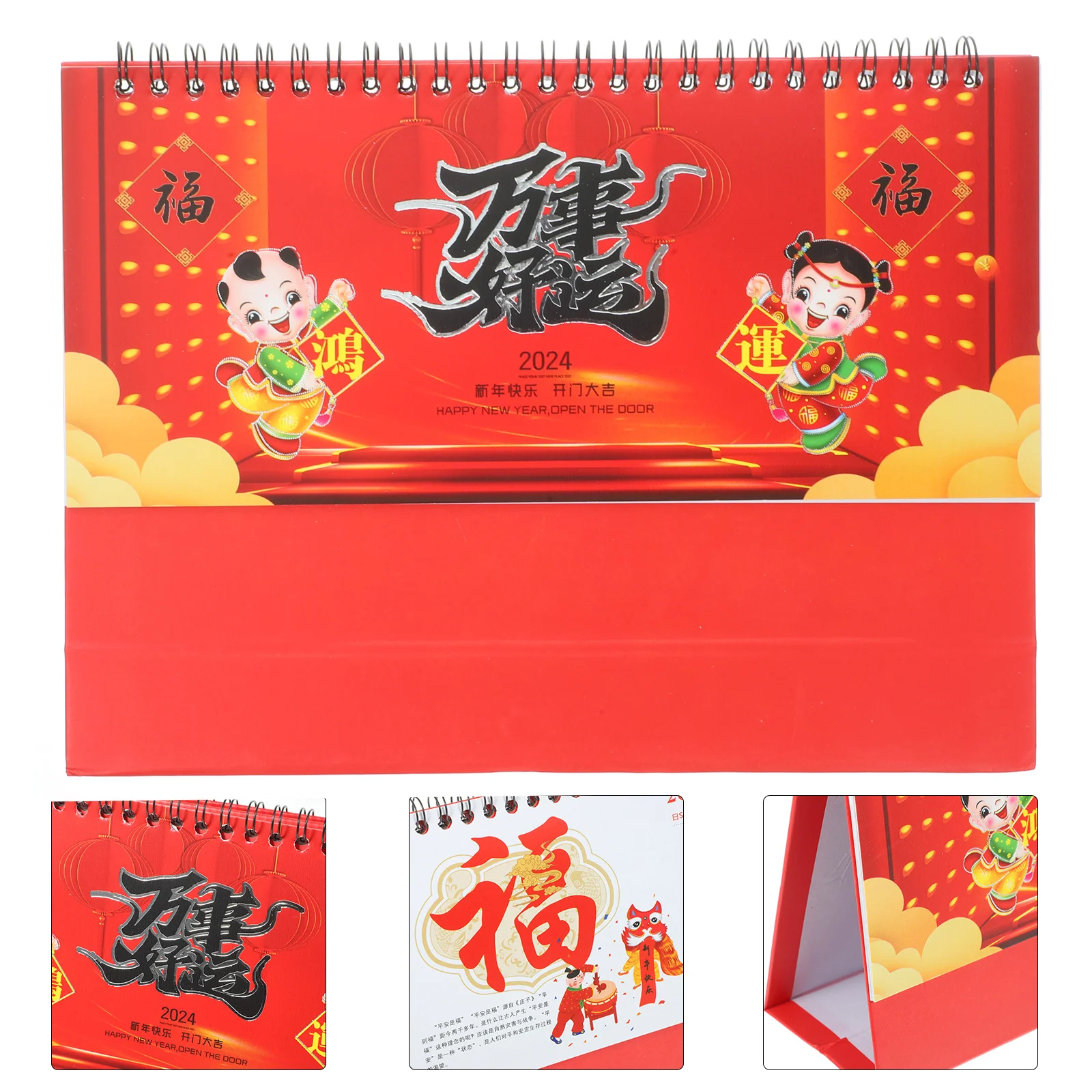 

Dragon Year Desk 2024 Mini Tabletop For Home Office Chinese Style Flip Calendar Decorative Monthly Calendar 2024
