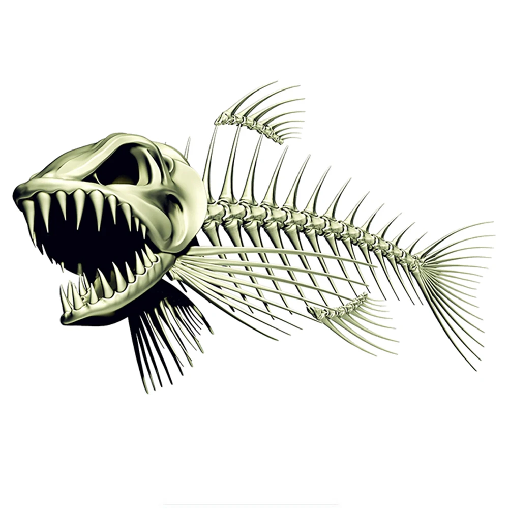 

1 X 1pc 1 Piece Car Stickers High Quality Horror Skeleton Motorcycle Decal Decal Model Fish Fishing Good Touch