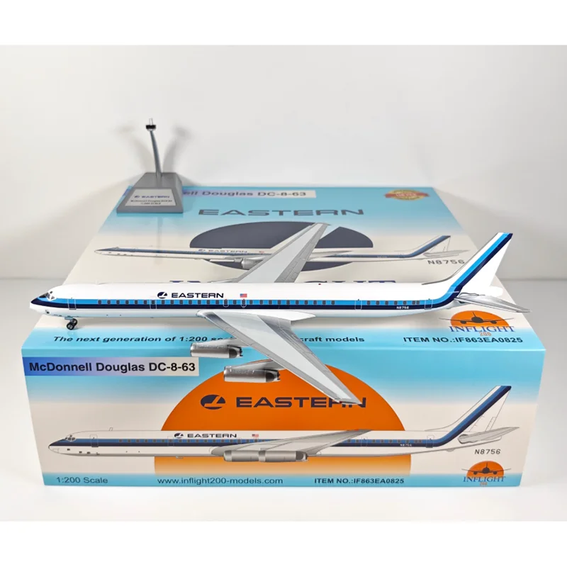 

Inflight масштаб 1/200 Eastern Airlines DC-8-63PF N8756 литая под давлением модель самолета из сплава Коллекционный декоративный предмет в подарок