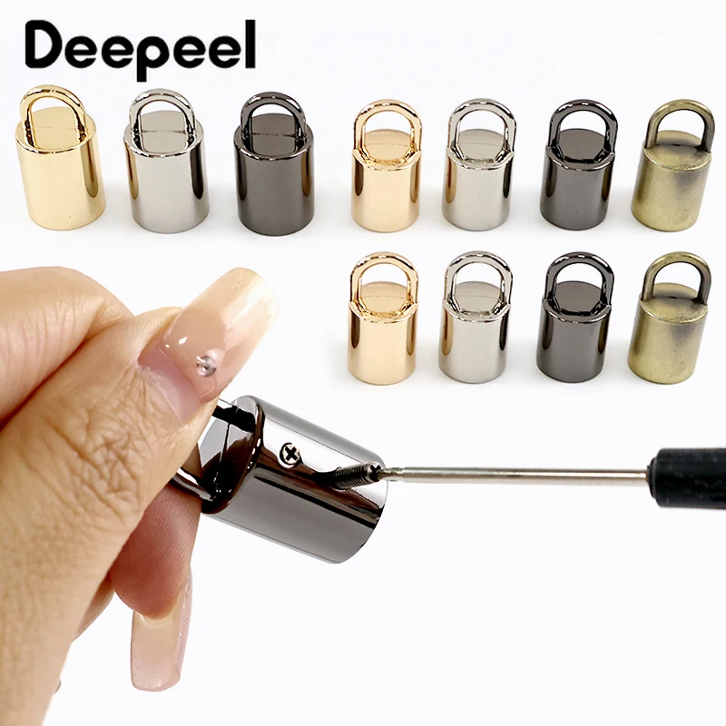 10/20 Stück 11/14 mm Metallschnallen Taschengurt Endstopper Schnalle Quaste Kappenverschluss für Taschen Griff Kordelverschluss hängendes DIY-Zubehör