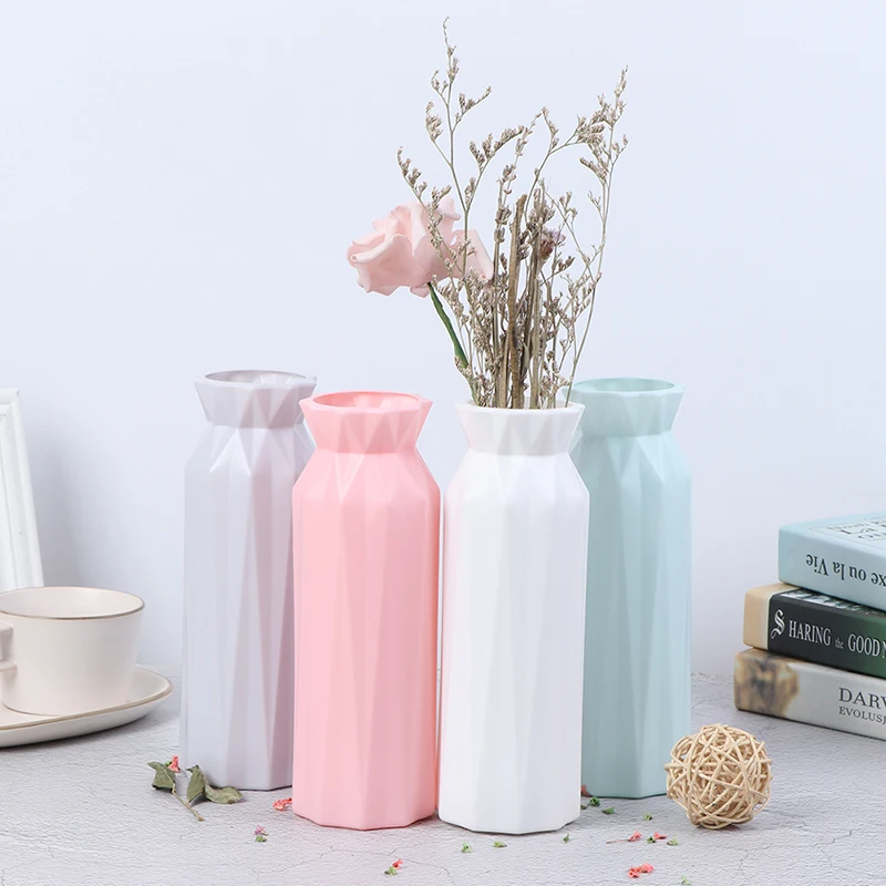 Plastic Flower Vase Creative Nordic Decoration Home Imitation Ceramic Vase