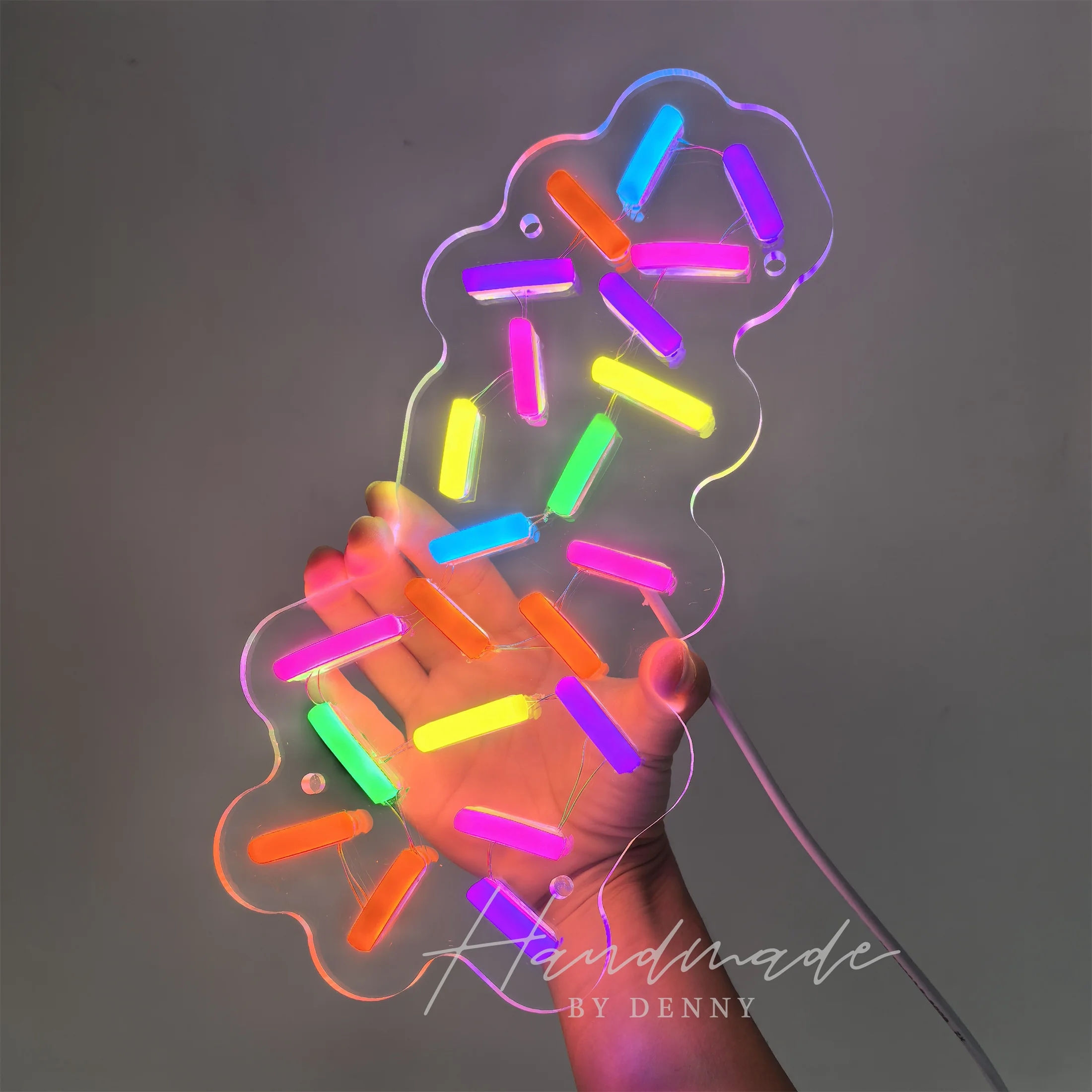 

Неоновая вывеска Rainbow Sprinkles, декор для стен, с питанием от USB, светодиодная неоновая вывеска для спальни, бара, свадебной вечеринки, декора для мероприятий