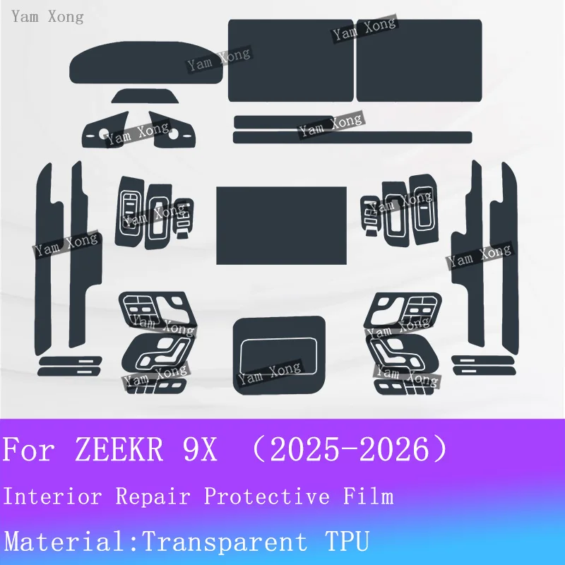 

Easy Install Interior Protective Film For ZEEKR X9 (2025-2026) Center Console Screen Dashboard Cover Anti Scratch Sticker