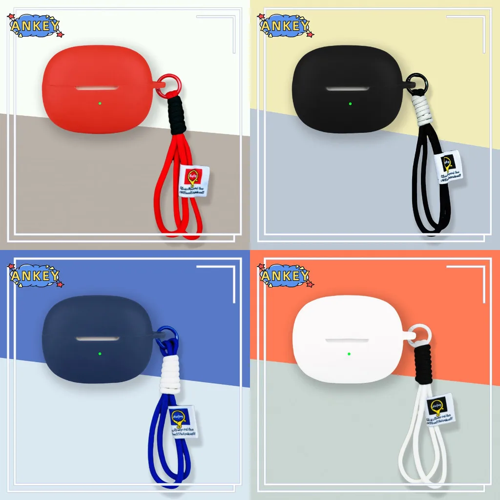 Case for EarFun Clip Case Soft Silicone Protective Portable Scratch Shock Resistant Shell with Carabiner Lanyard