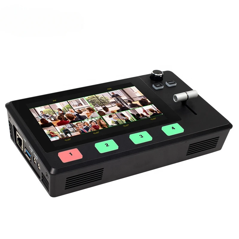 multi camera 4k input video switcher live streaming broadcast joystick control studio mixer video camera switcher