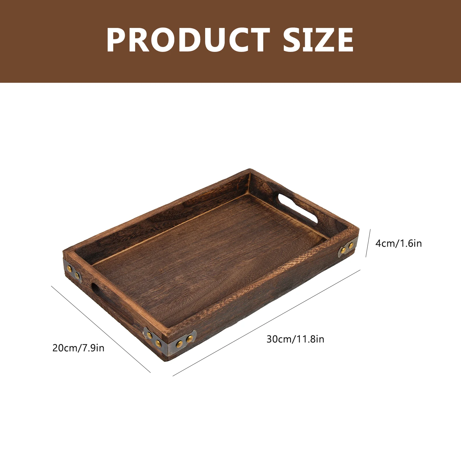 Decorative Food Tray Distressed Solid Wood Pallet Vintage Storage Holder Jewelry Trays Bread Pan