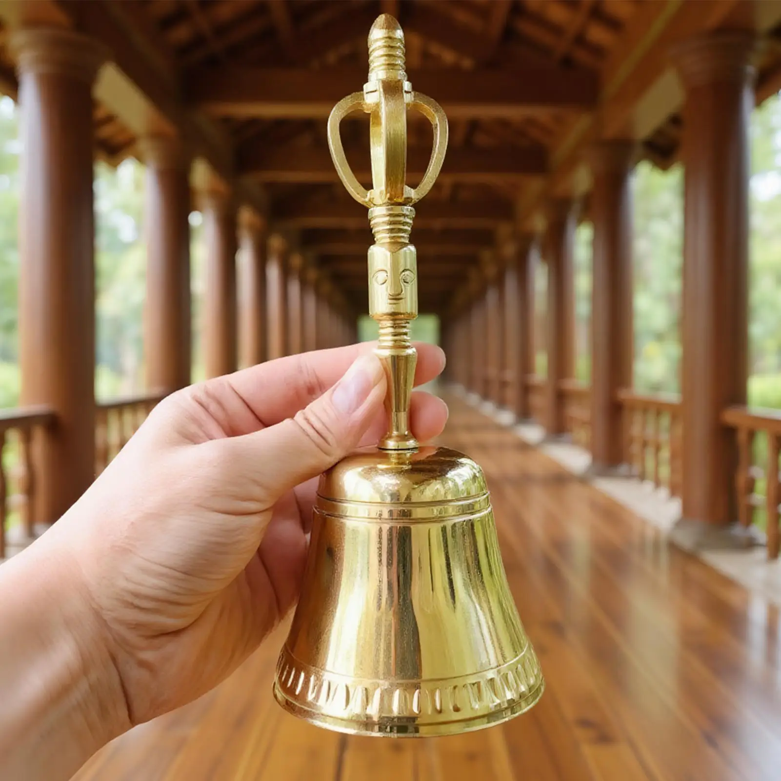 

Loud Bell Brass Vintage Bell Ritual Jingle Instrument For Home Meditation Dinner Classroom School Wedding Christmas Altar Church