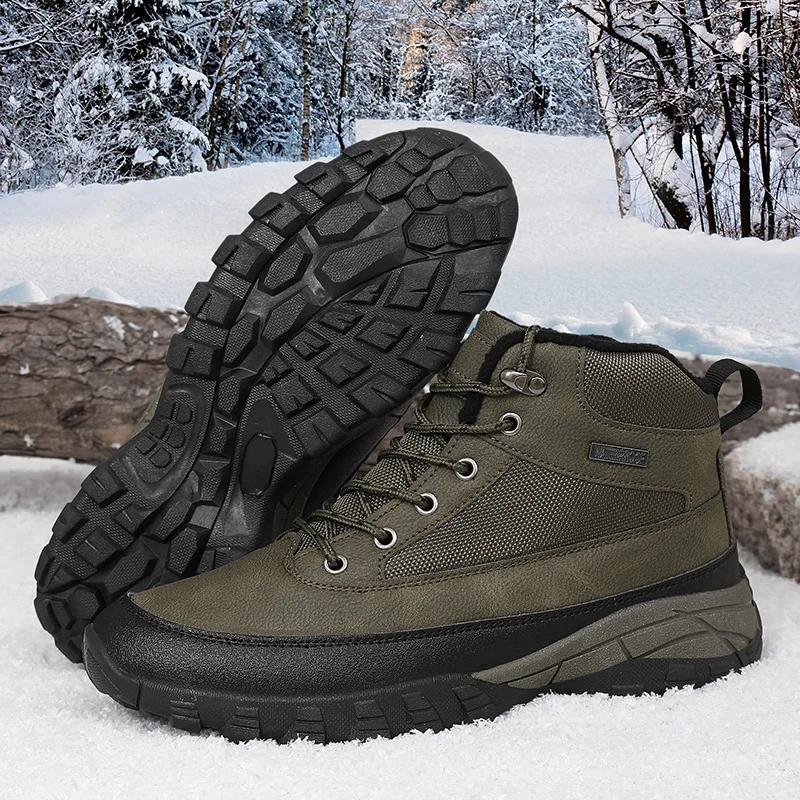 

Men's High Top Hiking Shoes Tactical Style Outdoor Boots Anti Slip Green Ankle Boots Suitable for Outdoor Adventure Hiking Boots