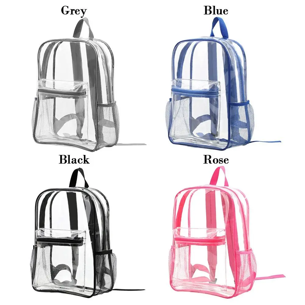 Travel Large Capacity Transparent Backpack Storage Luxury Designer PVC Knapsack Visible Backpacks Outdoor Sports