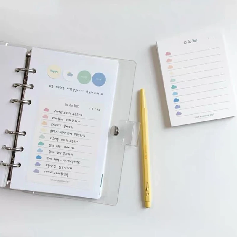 Korean Ins Cute Colorful Clouds To Do List 50 Sheets Planner Student Long Style Note Paper Memo Pad Stationery School Supplies