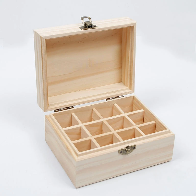 Essential Oil Storage Wooden Box For DoTERRA 12 Compartment Storage Box 15ML 12 Compartment Essential Oil Display Box