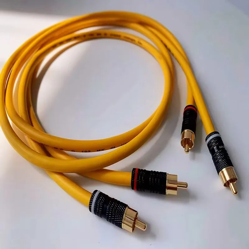 

Пара высококачественных аудиокабелей 2RCA-2RCA. Посеребренные линии аудиосигнала RCA для усилителей, плееров, декодеров, динамиков, компакт-дисков.
