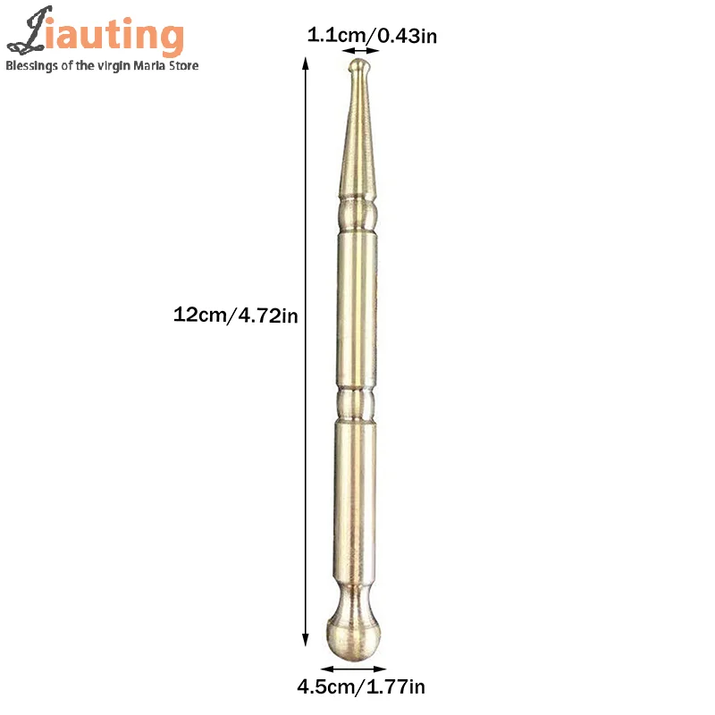 Brass Dual Head Facial Massage Stick Skincare Tool Acupressure Spoon Handheld Acupuncture Roller Body Massager Massage Bar