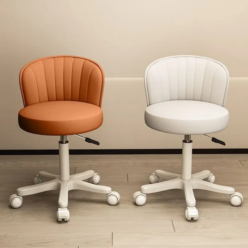 Adjustable Hydraulic Rolling Stool Round Seat Swivel Chair for Barber Hair Salon Manicure Spa Beauty Workstation