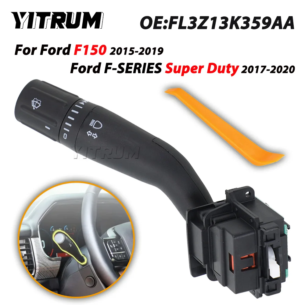 

YITRUM Multi-Function Turn Signal Switch For Ford F150 2015-2020 F250 F-350 F-450 2017-2020 F-550 2017 Super Duty FL3Z13K359AA