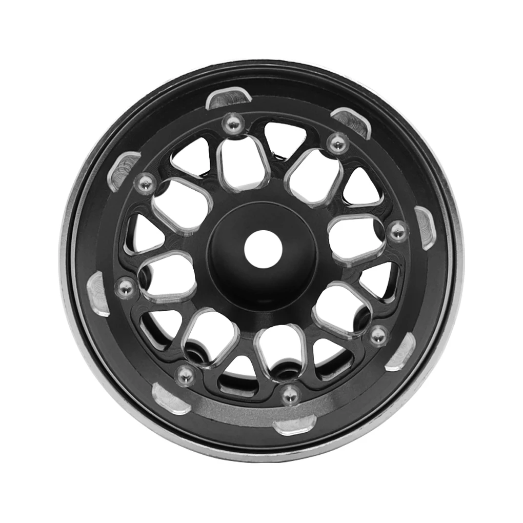 4pcs Aluminum Alloy 1.9 Beadlock Wheel Rim for 1/10 RC Crawler Car Axial SCX10 90046 AXI03007 TRX4 VS4-10 Redcat Gen8