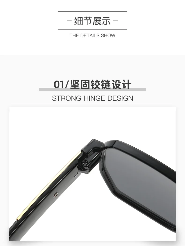 Neue Ankunft Vintage Polygon Sonnenbrille Frauen Männer Quadrat Sonnenbrille Große Brillen Oculos De Sol für Männlich Weiblich Spezielle Geformt – Detail 15