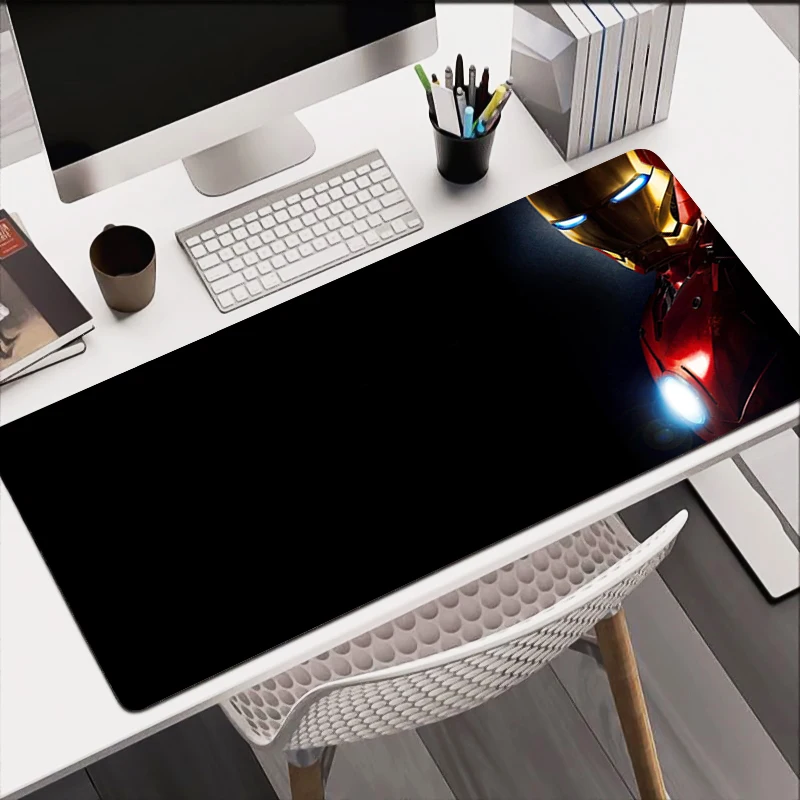 

Large Gaming Mousepad Iron Man New Cool Keyboard Pad Waterproof Gamer Mouse Pad On The Table 31.5x11.8In(80x30CM) Mouse Mats