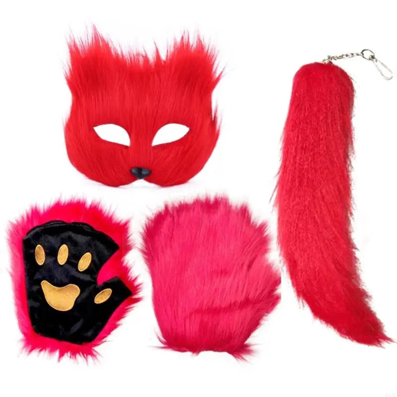 634C FOXES TAIL PAWS GLOVES TOPRING COVER TOW