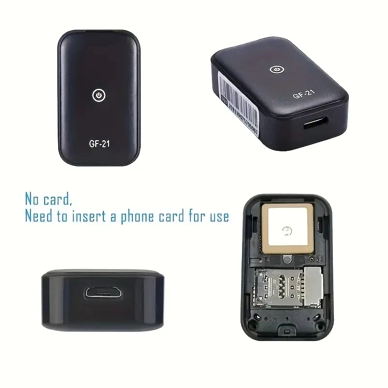 Mini GPS Rastreador De Carro Em Tempo Real, Controle De Voz, Localizador De Gravação, Microfone HD, WiFi, LBS, GPS, Pos, Dispositivo Anti-Perdido, GF21