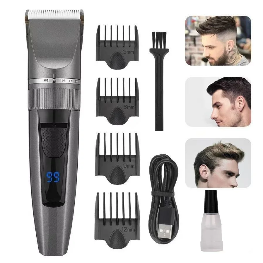 Precision intelligent hair clipper electric Clipper power generation pusher household shaving Trimmer long battery life