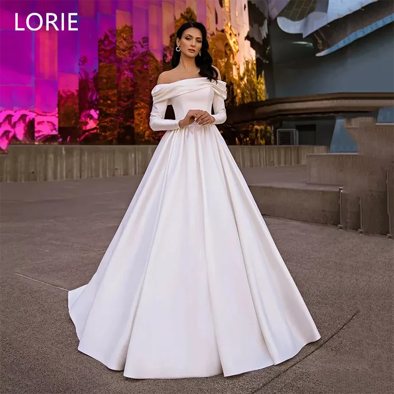 

LORIE A-line Off Shoulder Princessve stidos de novia Wedding Dress Half Sleeves Bridal Gowns Elegant Wedding Gown Customized2025