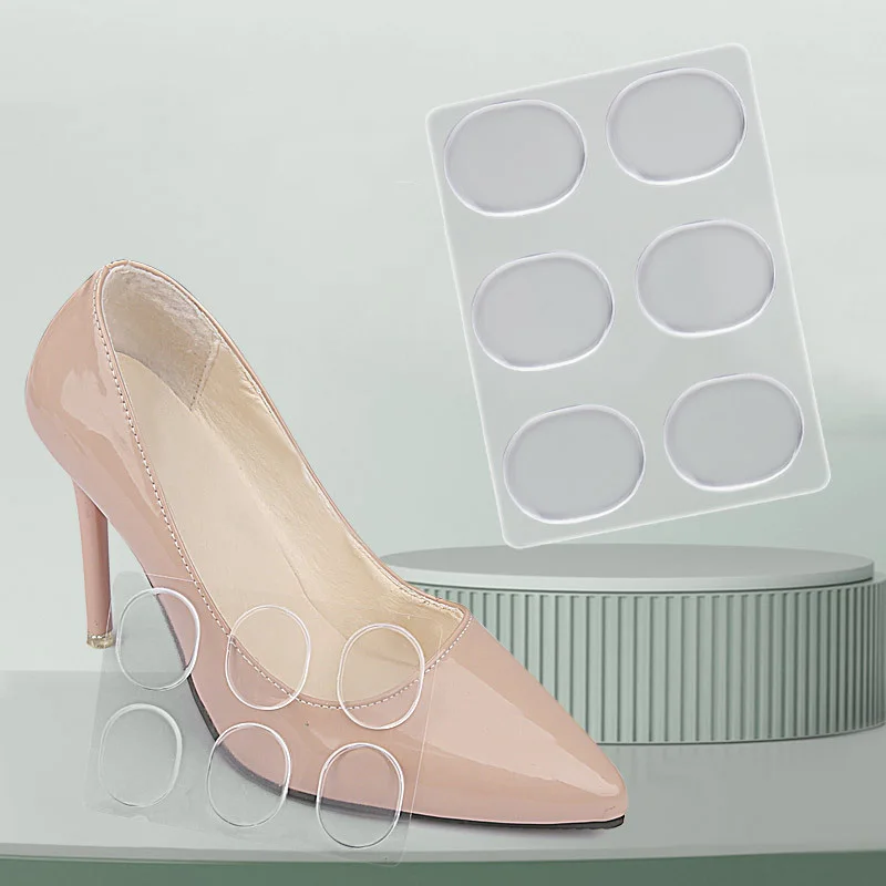 

High Quality Silicone Gel Foot Pads Sticker Anti-wear Adhesive Shoe Insole Protector Women High Heel Grips Liner Patch 6Pcs/set
