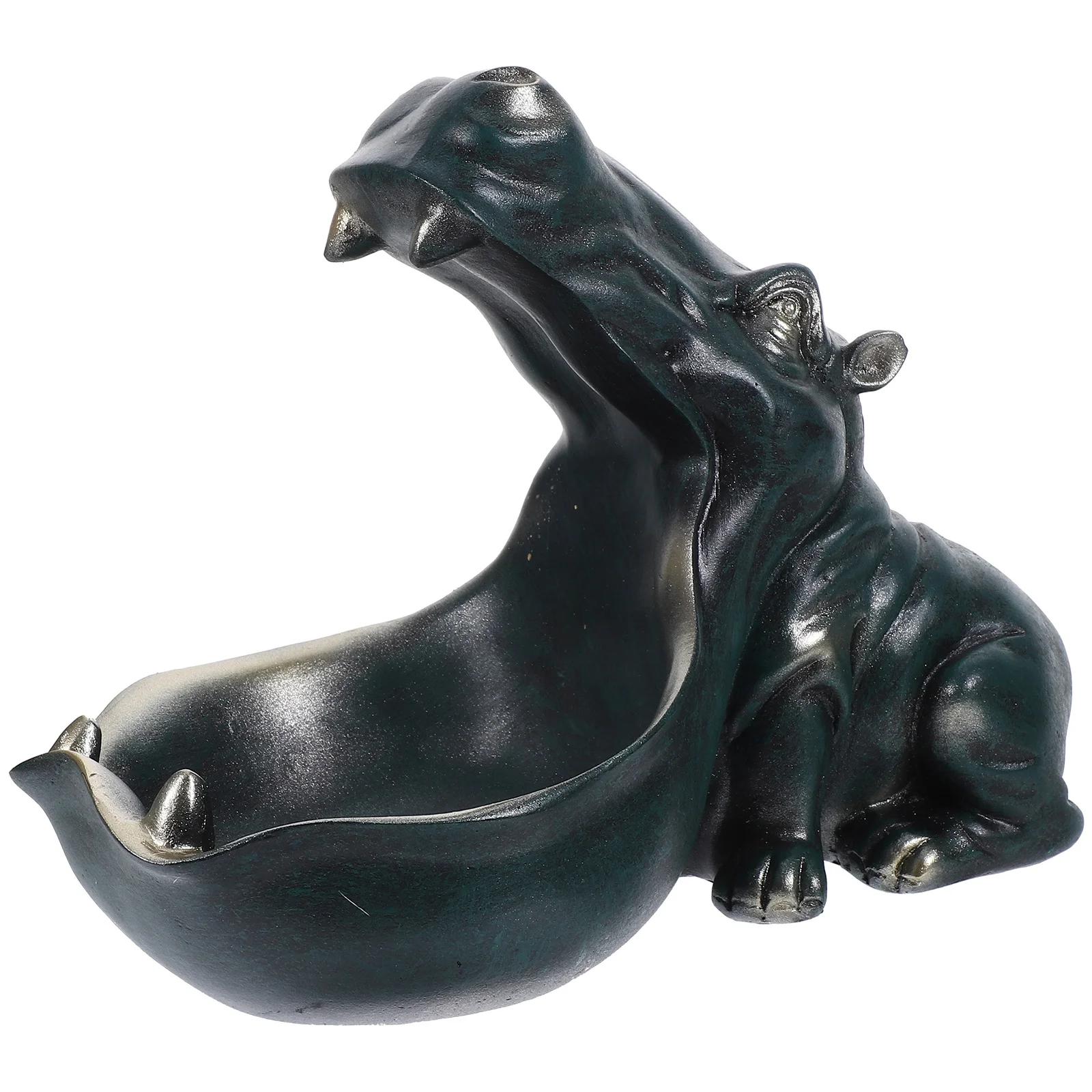 

Desktop Tray For Keys Resin Hippo Key Holder Bowl Jewelry Candy Storage Organizer Unique Desk Decor Home Office Decoration