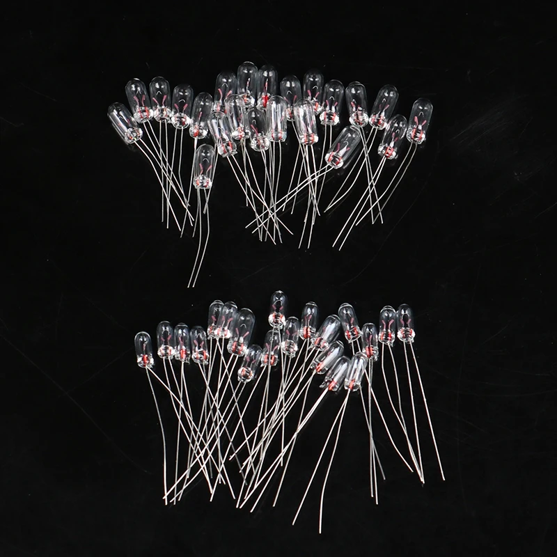 20 sztuk miniaturowa żarówka 3mm/4mm 6V 12V lampa światła żarówki Edison żarowe żarówki ryżu