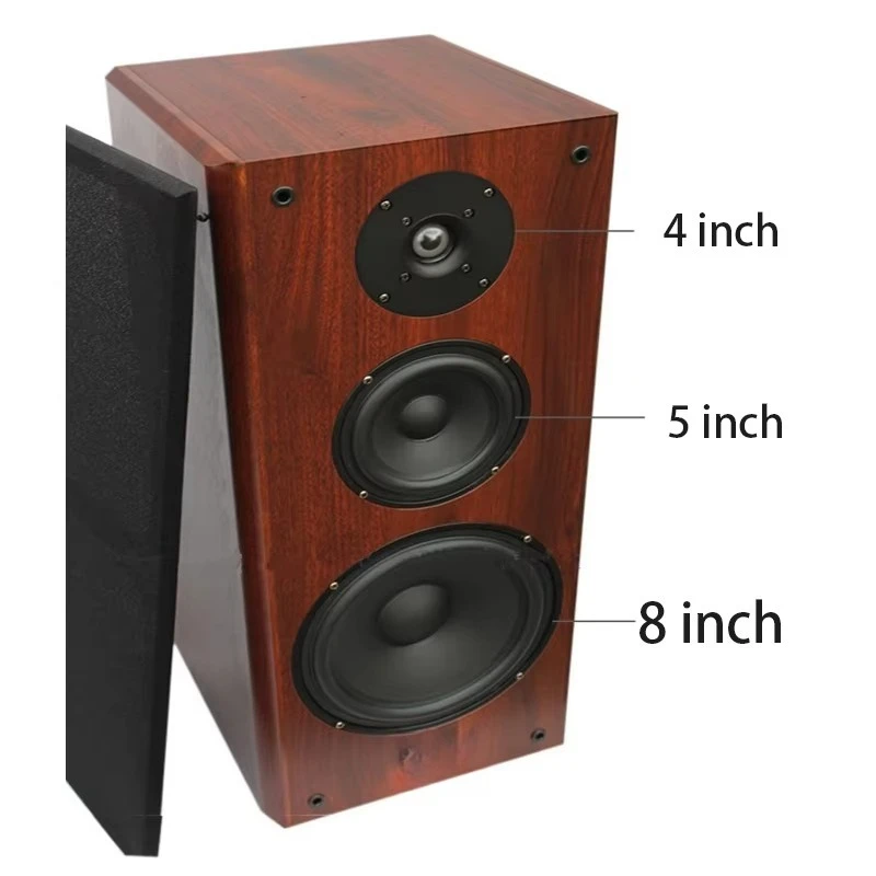200W 8 Inch Bookshelf Speaker 7 Ohm Monitor Passive Heating Hifi Surround Hifi Home Audio Music Sound Amplifier Speaker