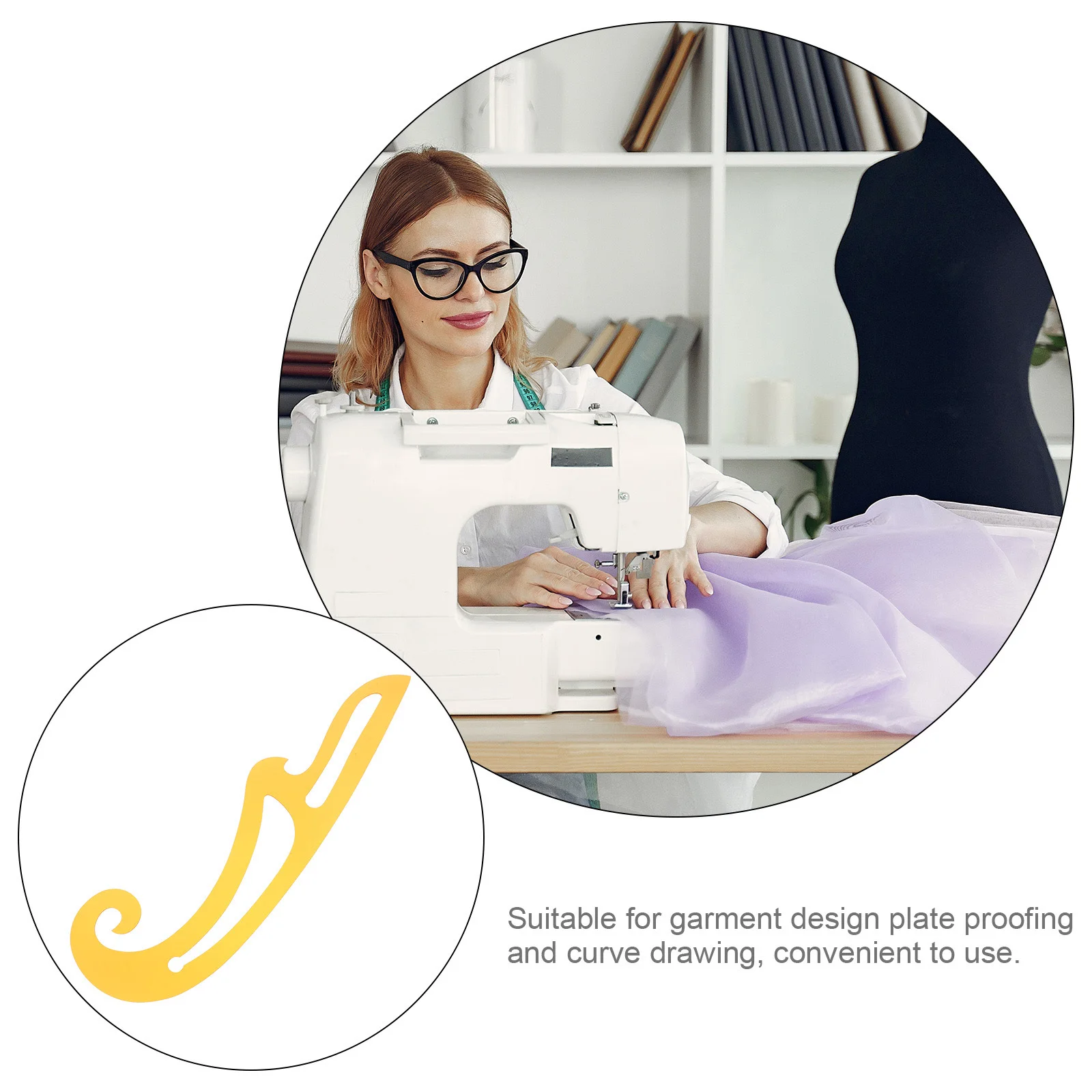 تصميم منحنى حاكم البلاستيك الخياطة قطع حاكم للملابس نمط صياغة دائم السلس حافة النسيج أداة قياس خياط