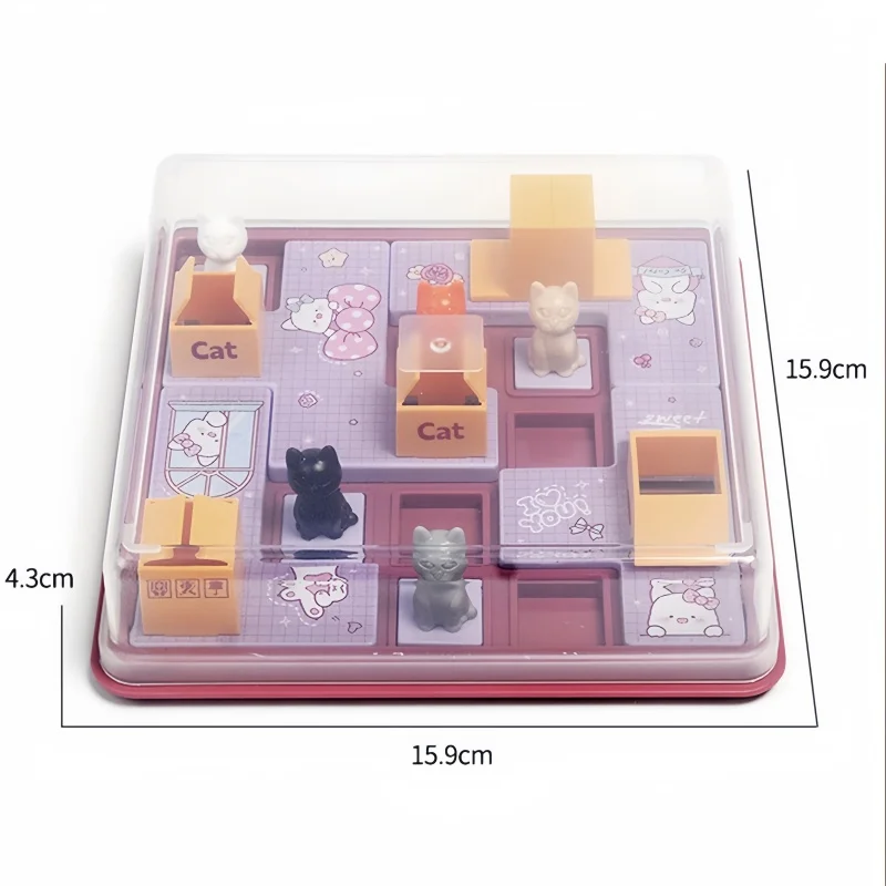 Animal Theme Puzzles Game Toy for Children Logic Thinking Training Cat Express Box Clearance Board Games Educational Toys Gifts