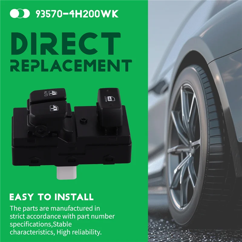 

A85E-Car Left Front Power Window Control Switch Window Glass Lift Button 93570-4H200WK For Hyundai Grand Starex 2007-2015