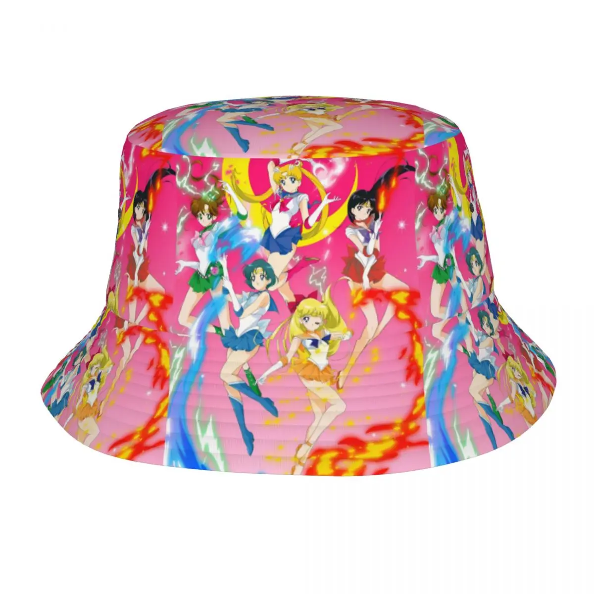 

Пляжная панама унисекс с мультяшным принтом S-Sailors M-Moons, летняя, от солнца, в японском стиле