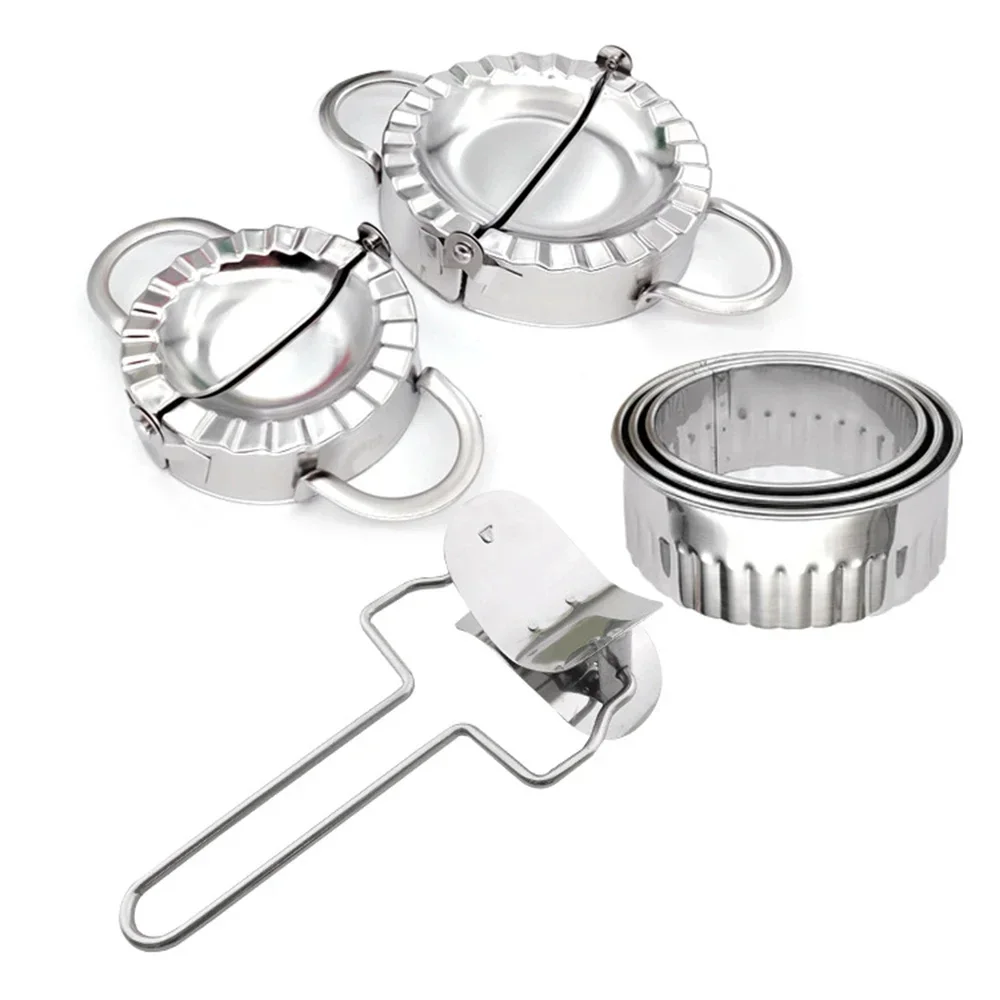 

New Dumpling Mold Mould Stainless Steel Dough Presser Maker Cutter Tools Set Kit ravioli cutter kitchen gadgets cocina cozinha