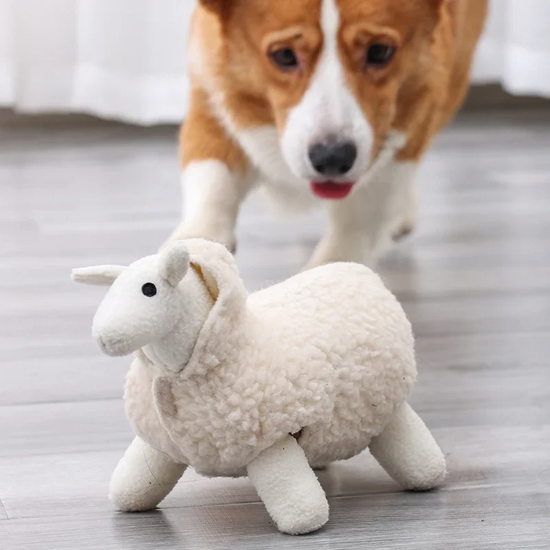 

Little Lamb Wool Removal Training Play, Smell, Hide Food, Fun, Dog Plush Toy Accompany to Relieve Boredom