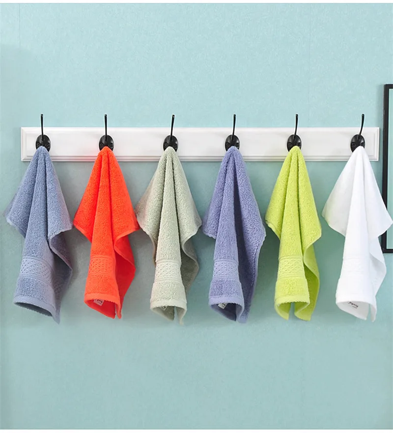 3Pcs/Set 34x34cm Solid Color Terry Cotton Home Washcloth Face Towels 17 Colors Household Cotton Face Towel