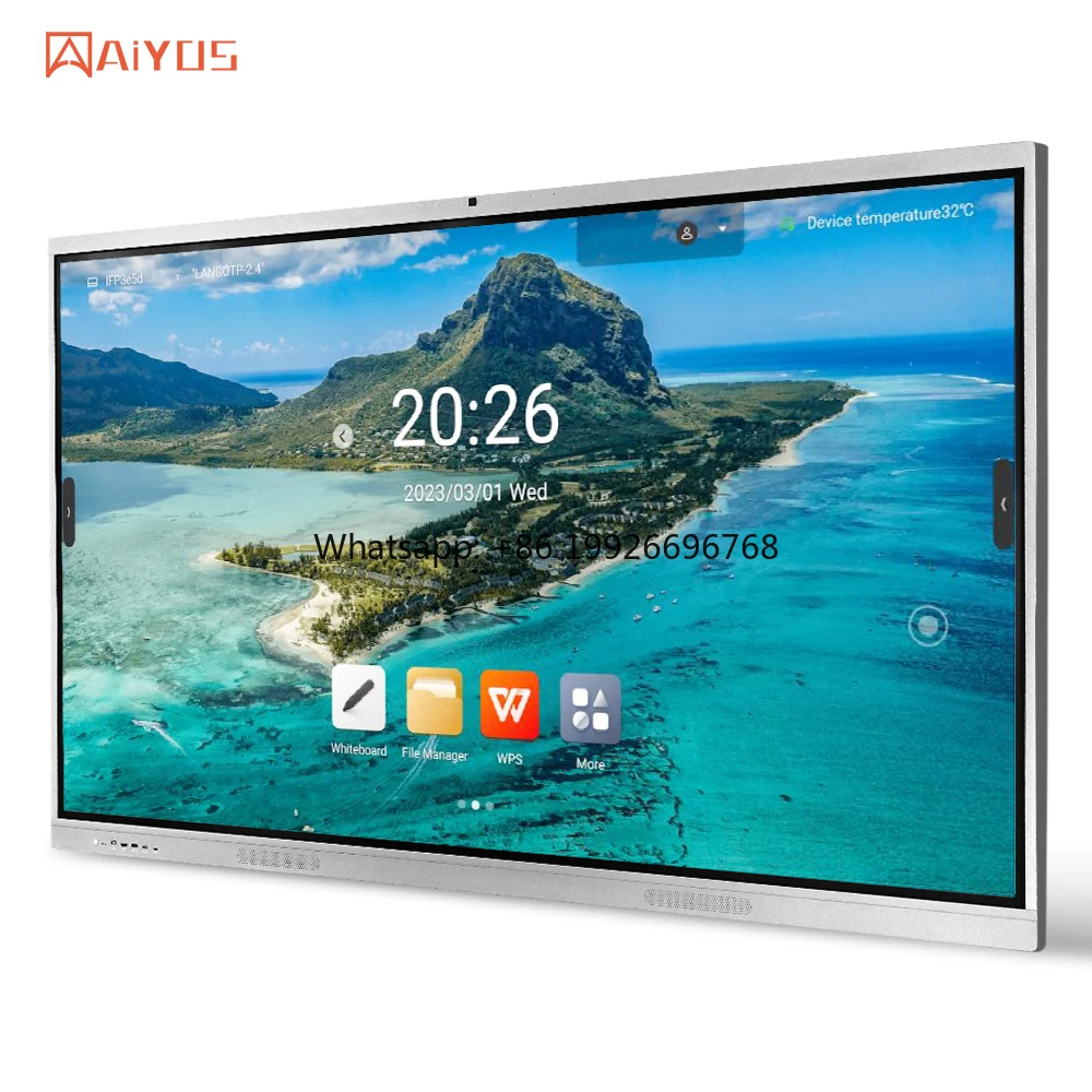 55 65 75 85 pollici Touch Screen didattico 4K Interattivo a schermo piatto Sala riunioni Lavagna digitale Smart Board per l'istruzione