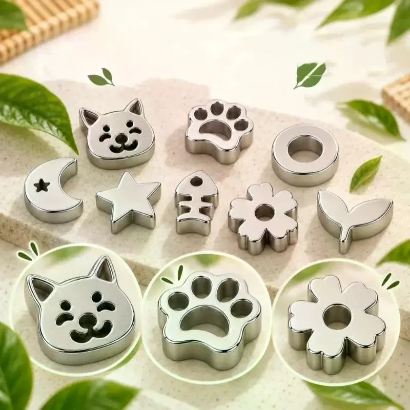 3Pcs Stainless Steel Matcha Sifter Set With Multiple Cute Shape Molds And Fine Mesh Perfect For Home Baking Matcha Making Coffe
