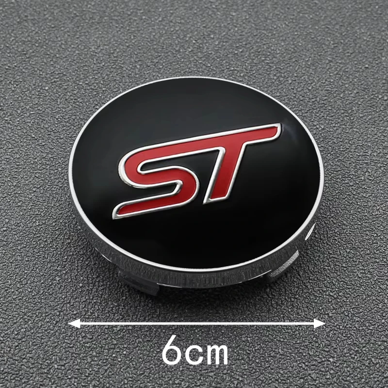 4Pcs 60mm Car ST Emblem Hub Center Cover Wheel Sticker for Ford  fiesta Mercedes Benz volkswagen BMW audi Tesla FIAT KIA volvo